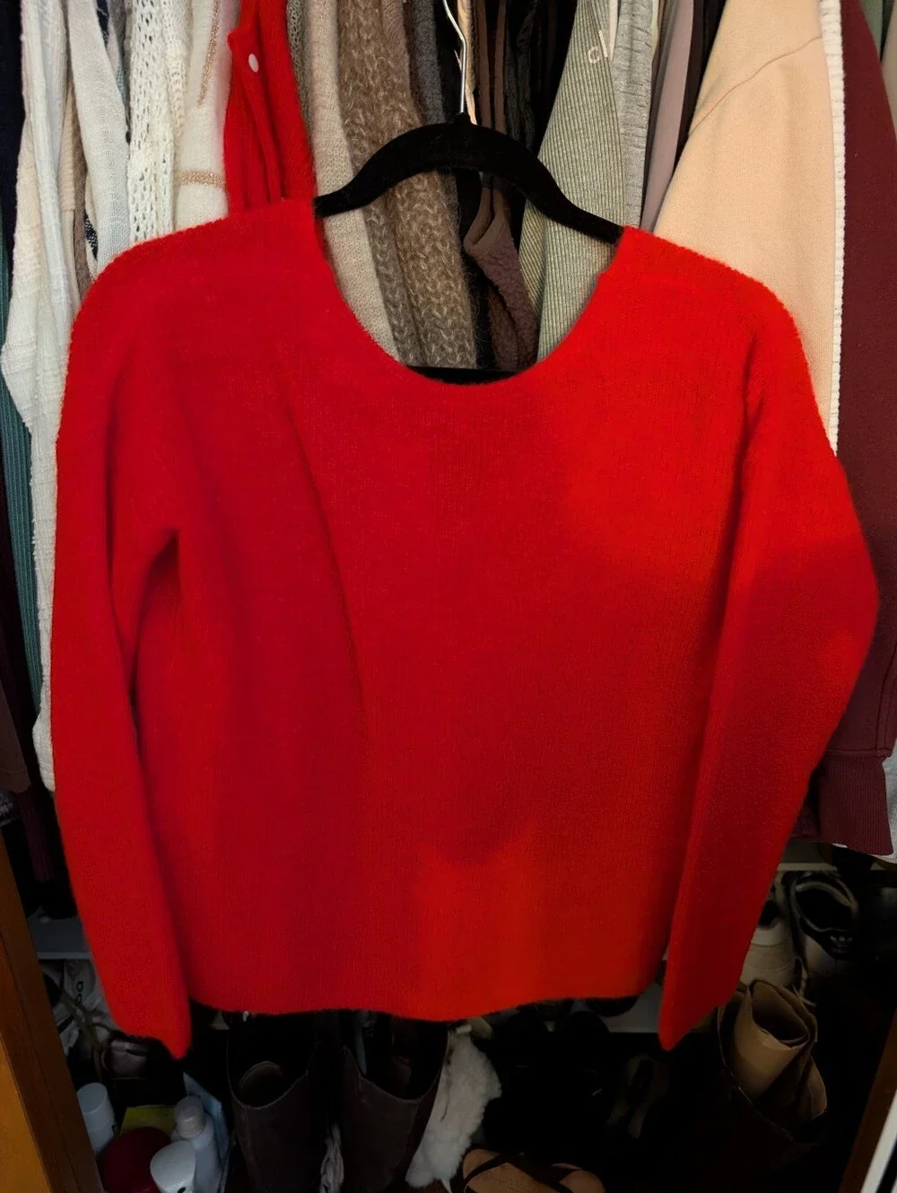Sézane Red Barry Cardigan